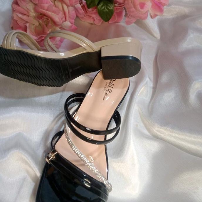 DV184 - sandal heels wanita dns 14 kekinian hk 3cm