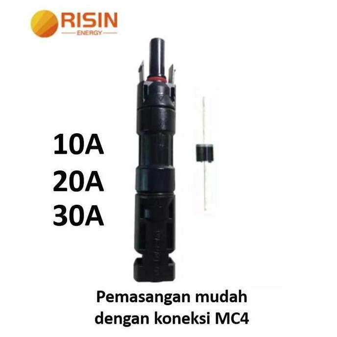 OISHION MC4 Dioda Inline Connector for Solar Panel Surya 20A