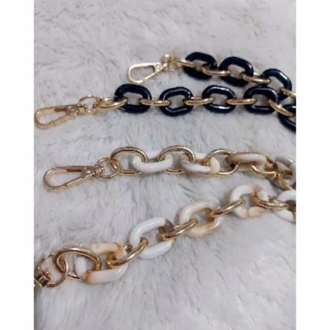 DR249 >> Tali tas rantai Acrylic bag dompet cocok untuk kondangan pesta import