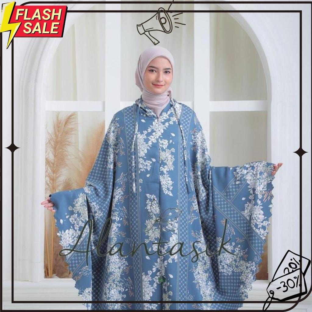 Mukena Dewasa  Traveling Maxmara Flower Satin Silky 2 In 1 Meledak