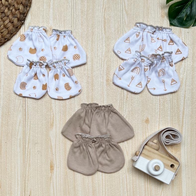 Viral  Serian Coklat Susu New Dadidu- 3 Set Sarung Tangan Dan Kaos Kaki Bayi Coklat Susu Coksu New S