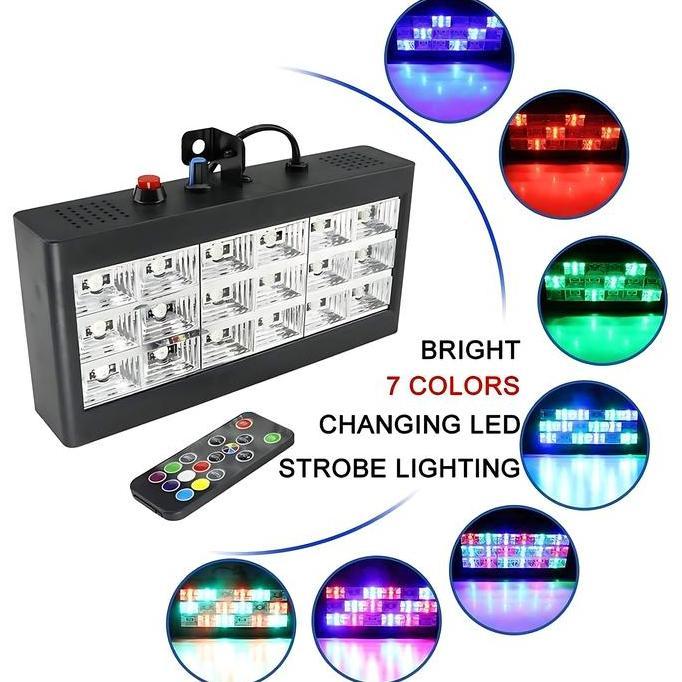 Lampu Strobo Panggung LED RGB Strobe Flash Stage Lampu Disco terlaris