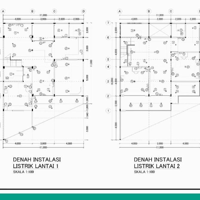 GAMBAR DENAH INSTALASI LISTRIK ( GAMBAR AUTOCAD )