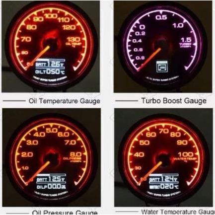 Tachometer Gauge Indikator Speedometer Lcd Mobil Not Indicator Greddy