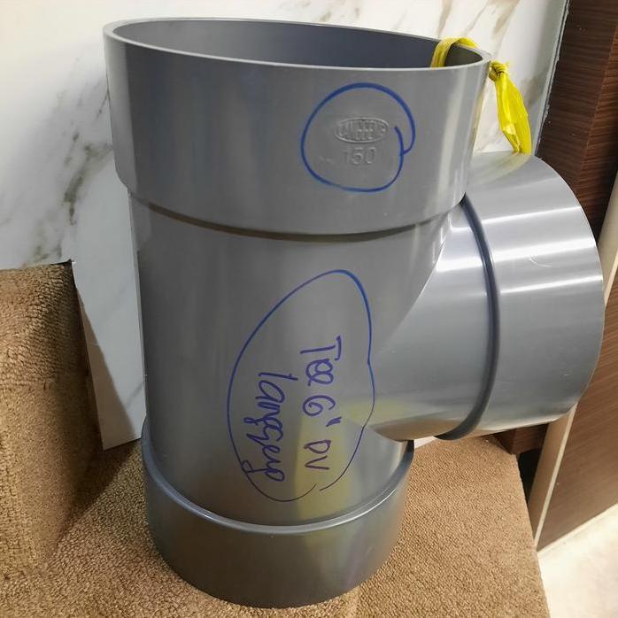 FITTING PIPA 6" TEE 6" TEE 6 INCH TEE 6 DIM TEE 6 IN TEE PIPA 6" PVC