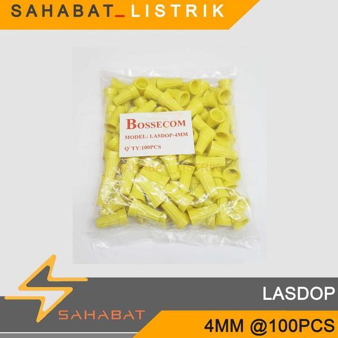 LASDOP 4MM 100PCS/ LASDOP KABEL/ LASDOP KUNING