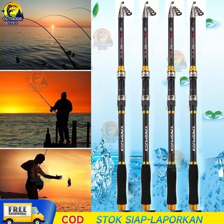 CODJoran Pancing Carbon Fiber Sea Fishing Rod 2.1M-3.6M/7 Tongkat Stik Pancing 3.6Meter Stick Pancin