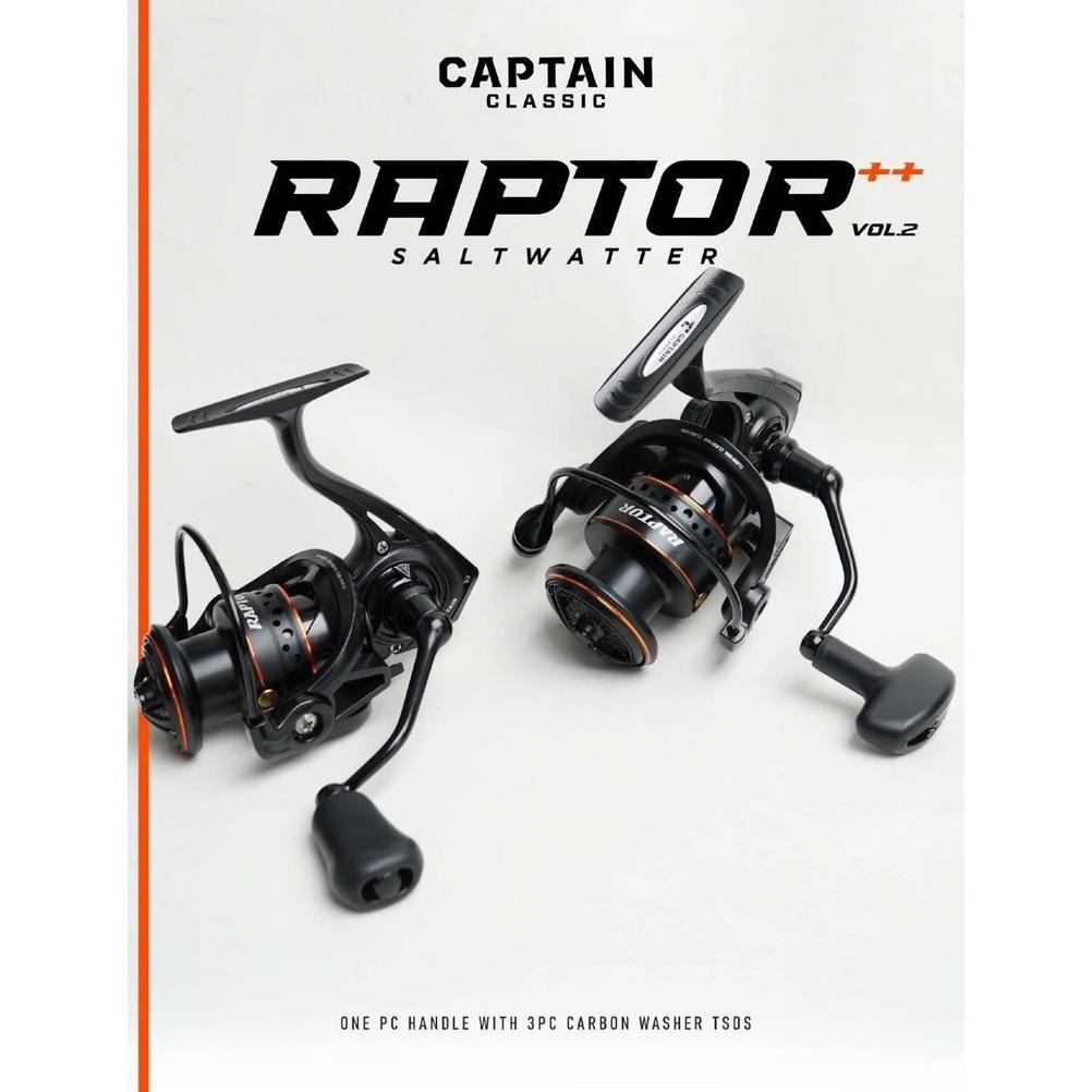 REEL SPINNING CAPTAIN RAPTOR ++ 1000 2000 3000 4000 6000 POWER HANDLE SALTWATER ONE WAY CLUTCH