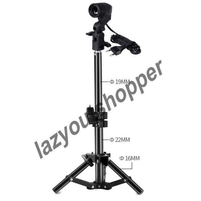 Light stand/ tripod mini dengan lamp holder dgn socket E27
