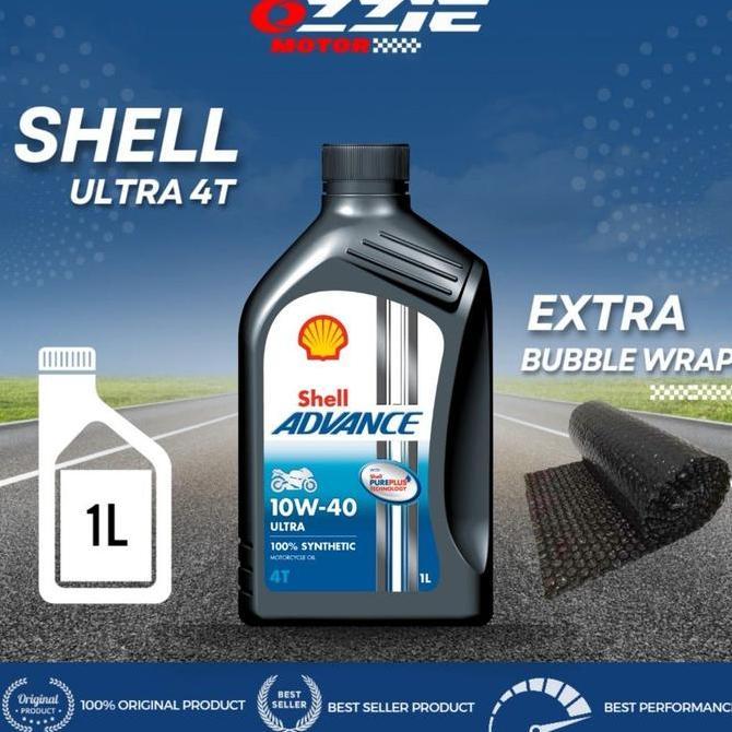 Shell Advance Ultra 10W40 / 15W50 / 5W40 MA & MB 1L Oli mesin motor Matic & 4T 100% synthetic