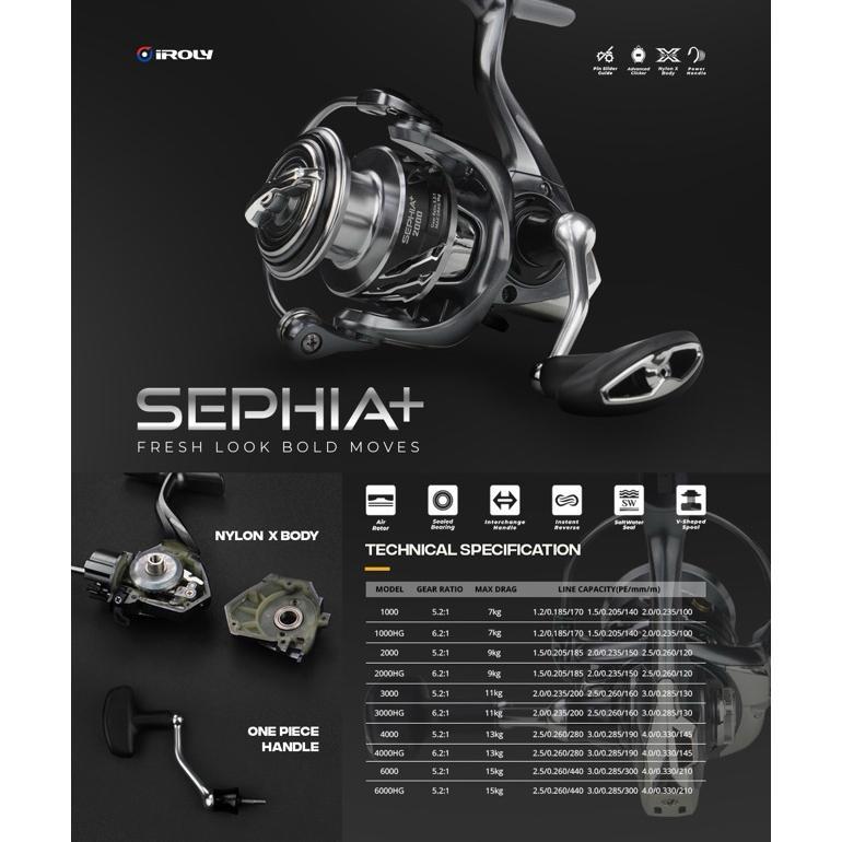 Reel Iroly Sephia SW/Sephia Carbon/Sephia SWA+/1000-6000SW Power Handle