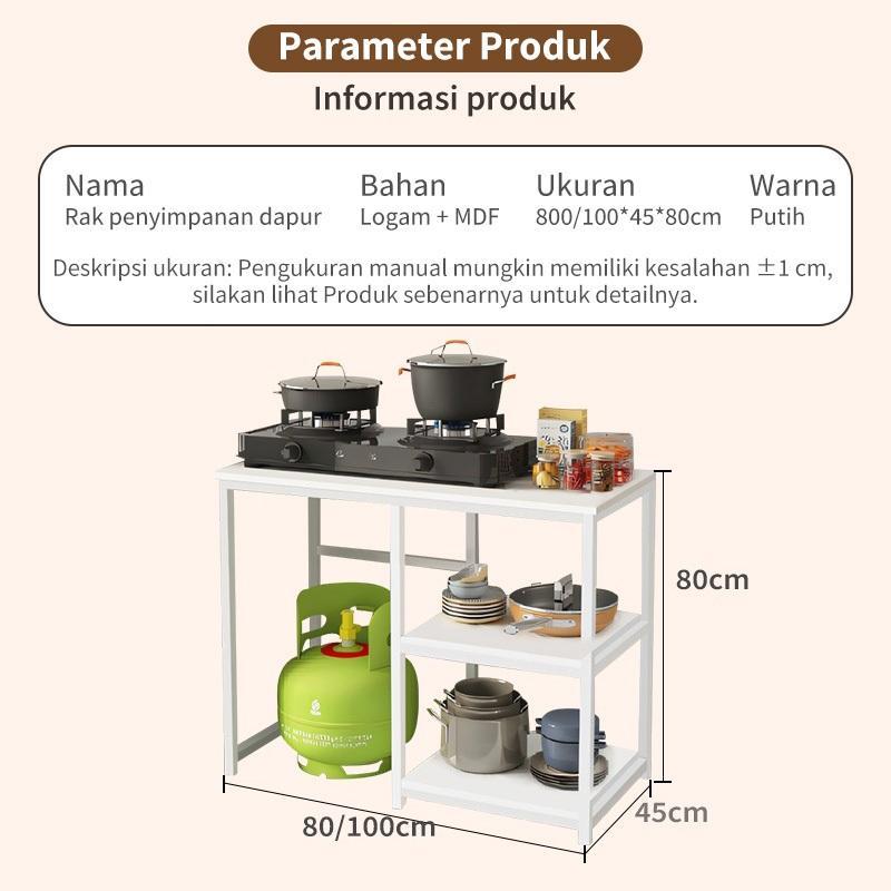 Cod Meja Kompor Gas Rak Dapur Rak Oven Rak Microwave Rak Penyimpanan Tempat Rak Panci Rak Kombinasi 