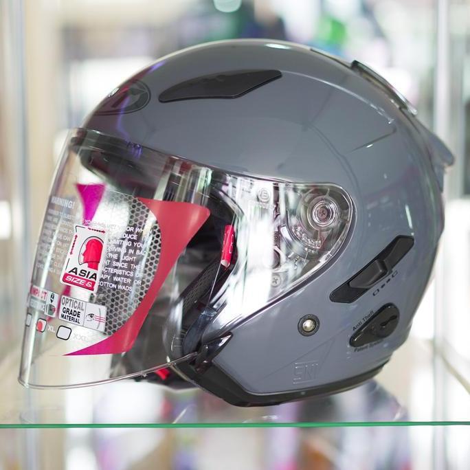 KYT Galaxy Flat R Solid (White,Black,dll)