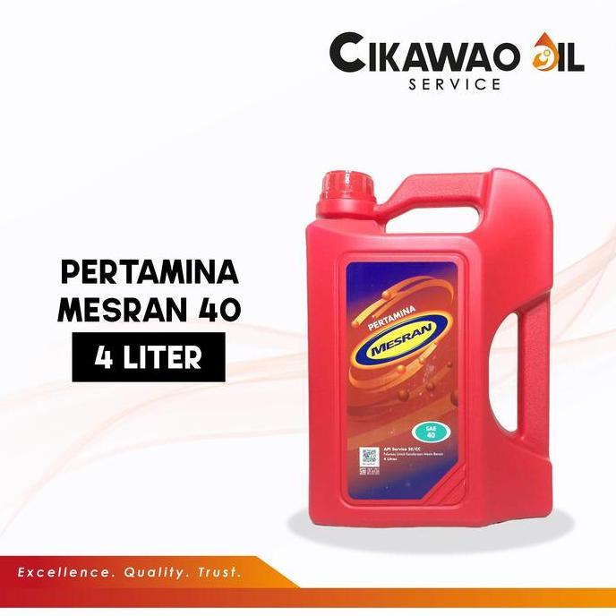 Oli Mesin Mesran SAE 40 4L (Untuk mobil bensin)