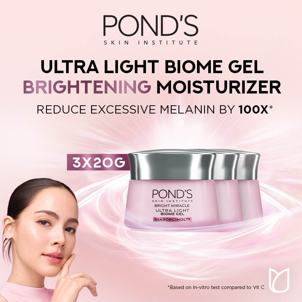 PONDS HYDRA MIRACLE ULTRA LIGHT BIOME GEL - BRIGHTENING MOISTURIZER GEL 20GR Multipack