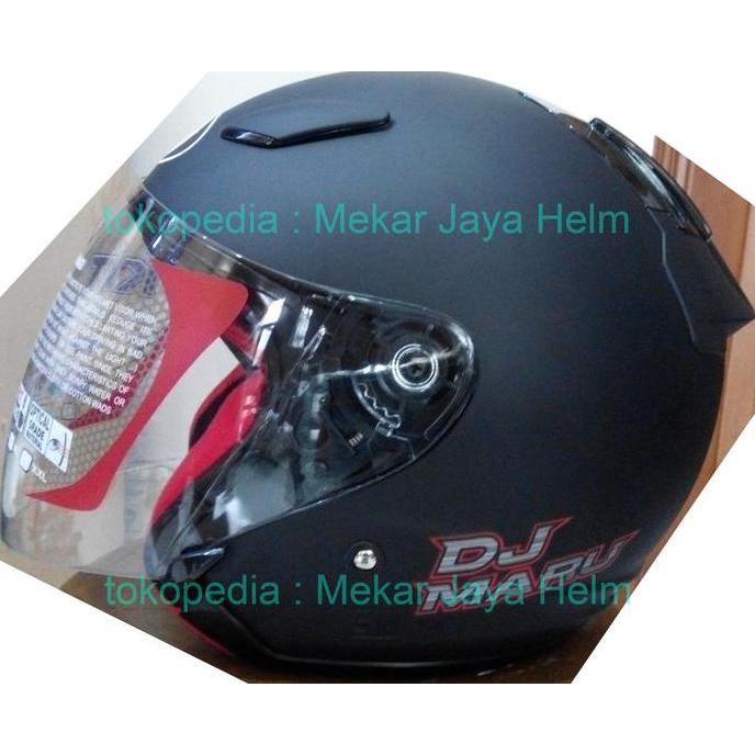 KYT DJ MARU POLOS HITAM DOFF