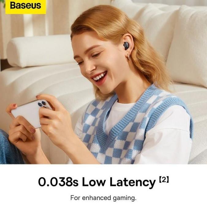 BASEUS TWS BLUETOOTH EARPHONE MINI EARBUDS HEADSET ANC ENC WM05