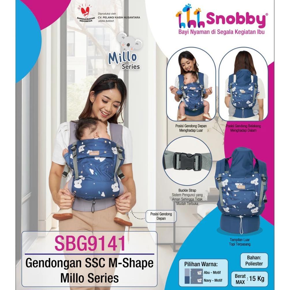 HOT Snobby Gendongan M-Shape Bayi Millo Series - Gendongan Bayi Ransel