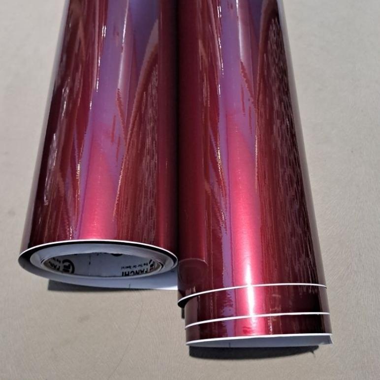 Premium Skotlet Merah Tua Metalik Stiker Scotlet Dark Red Candy Metalic Scotlite Merah Doff Untuk Va