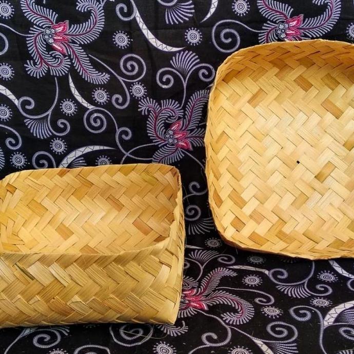besek 15x15 bambu sepasang