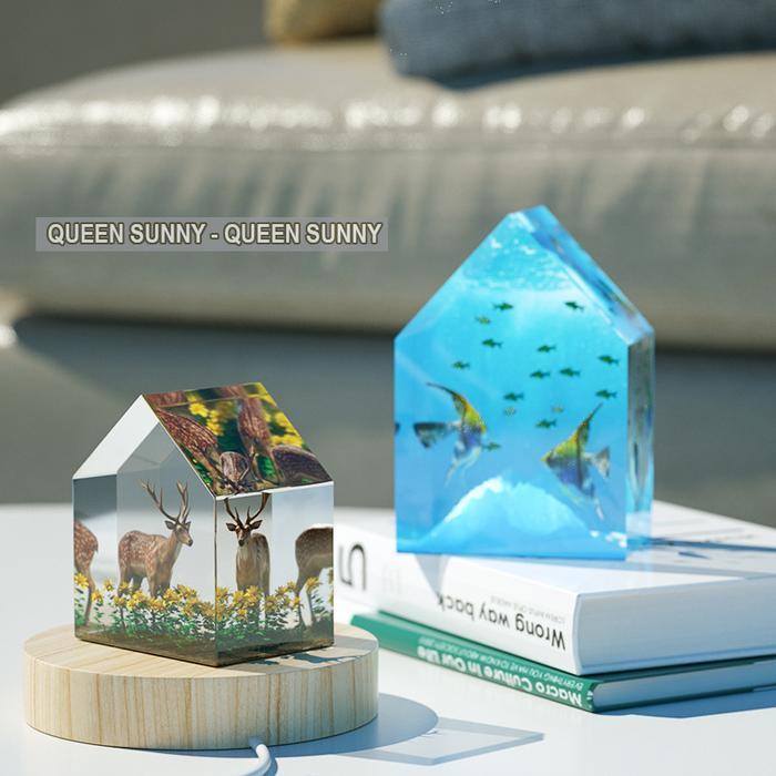 (Terbaru) Cetakan Bentuk Rumah 3D / Hiasan Dekorasi Meja Props / Cetakan Silikon Cetakan Resin Semen