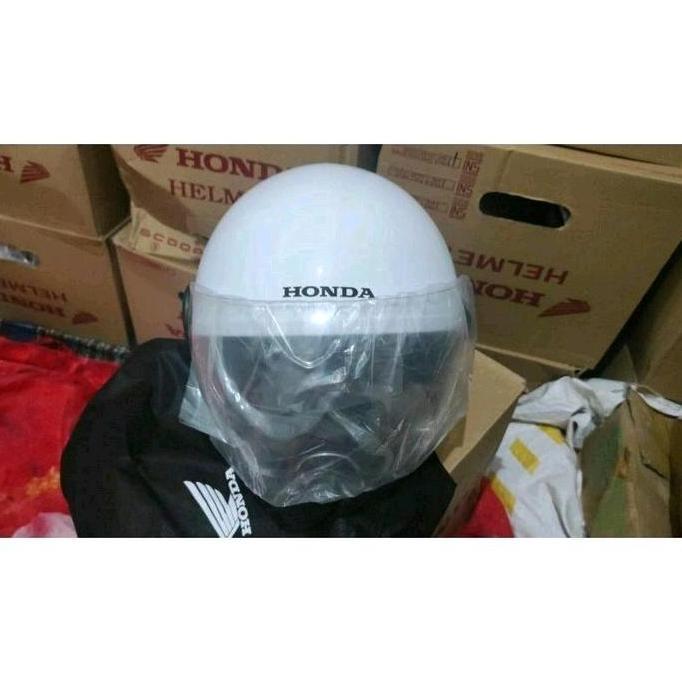 (SCOOPY PUTIH / HITAM) Helm Honda Original, Model Scoopy TANPA STIKER SCOOPY (POLOSAN)