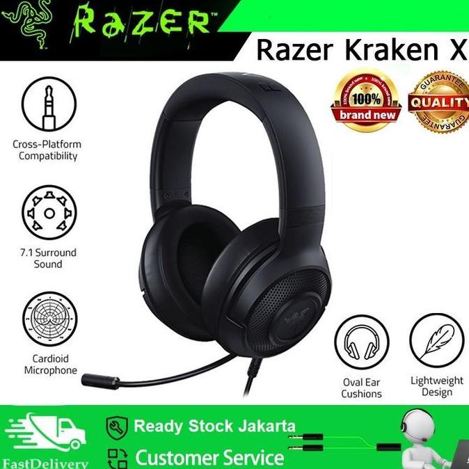 HARGA DISC - Razer Kraken X KrakenX Headphone Gaming Multi Platform Wired Headset