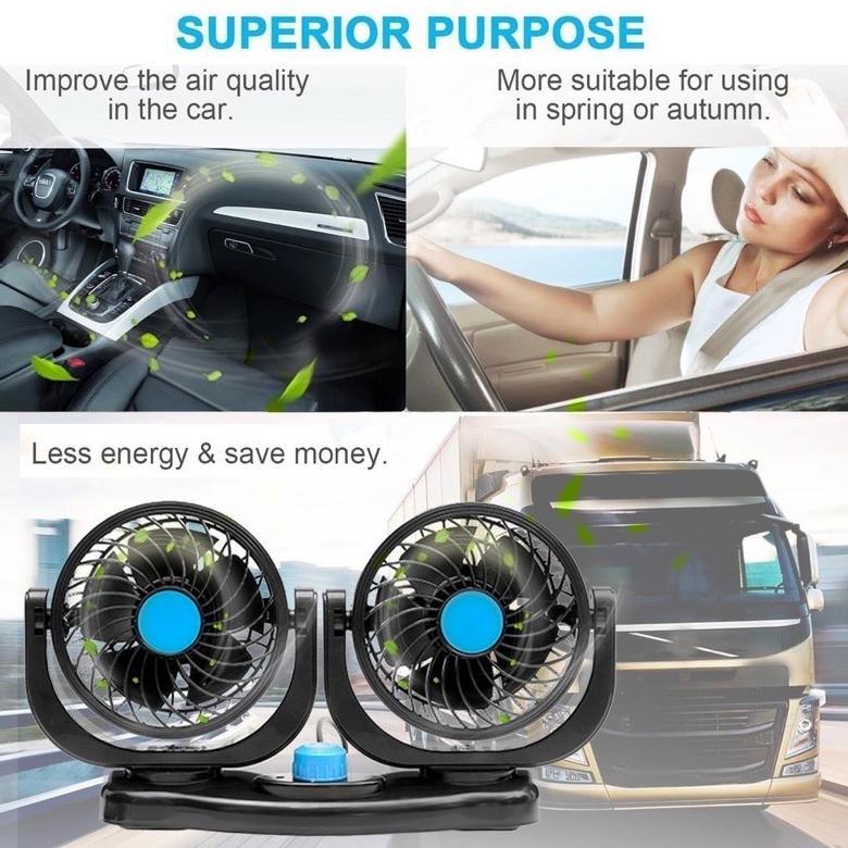 TERBARU Kipas USB Mobil Kipas Mobil 12v Pendingin Mobil Angin Kencang 24v Kipas Angin Listrik USB Ru