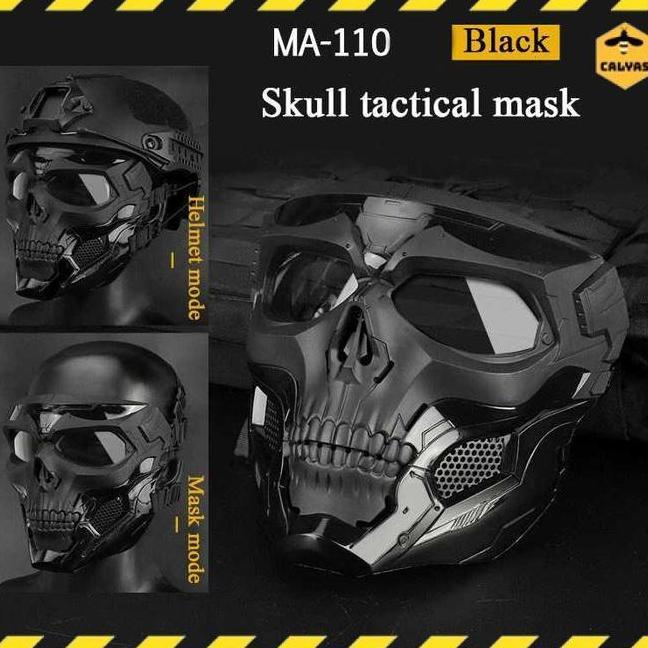 Masker Motor Topeng Paintball Full Face Tactical Mask