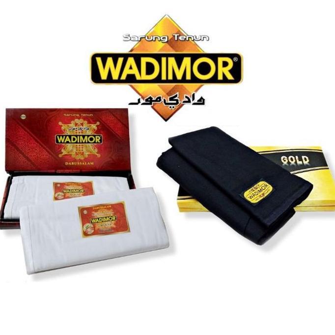 Termurah / Hot Sale Sarung Tenun Wadimor Motif Hitam Putih Polos Garis Sarung Pria Dewasa Kain Katun