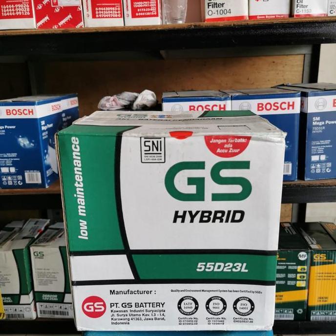 TERMURAH - Aki Xtrail/ Aki BRV/ GS Hybrid 55D23L/ Aki Outlander/Aki innova Bensin