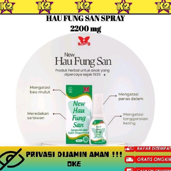 Hau Fung San Spray 2200mg - Obat Sariawan dan Tenggorokan