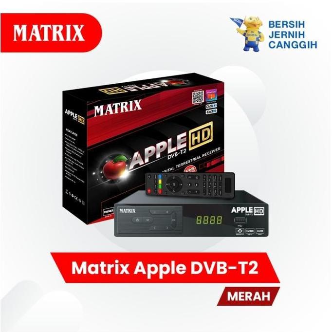 STB TV DIGITAL MATRIX APPLE MERAH HD SET TOP BOX TV DIGITAL