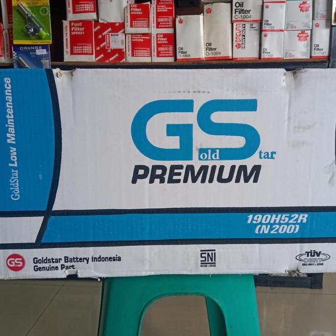 Aki Truk/ Genset/ GS Goldstar Premium N200/ 190H52 12V 200AH/ GS N 200 Car Kendaraan Truck