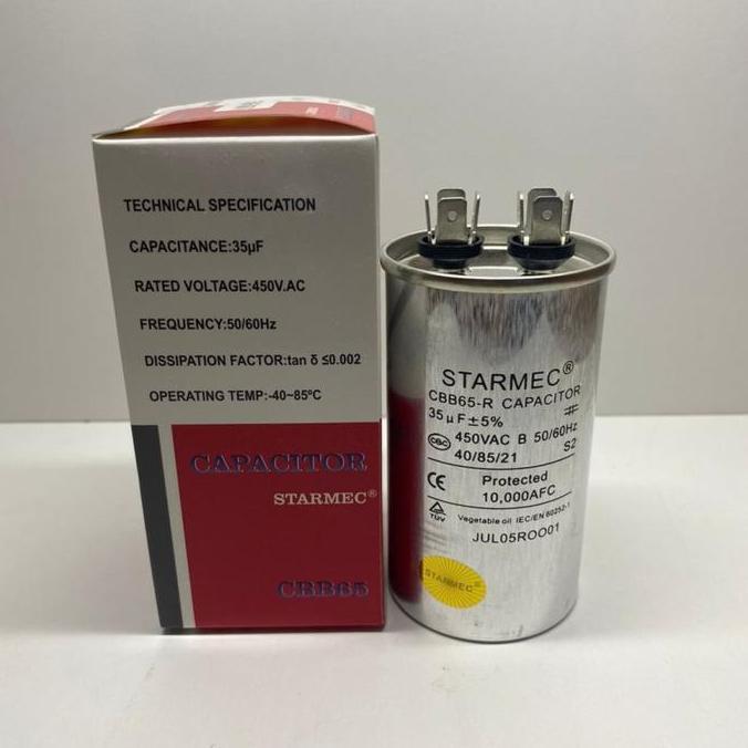 Kapasitor Ac 35Uf Capasitor Ac 35 Uf 450Vac Starmec Premium