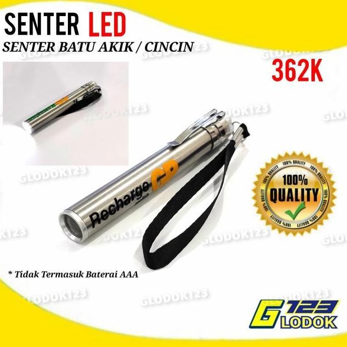 Senter LED Mini Batu Cincin Akik Mulia Pulpen Police SWAT Flash Light