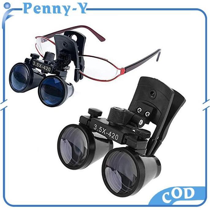 SOORIM Kacamata Pembesar Dental Loupe 3.5X Clip On Kacamata Dokter Gigi Alat Kerja Dokter Gigi