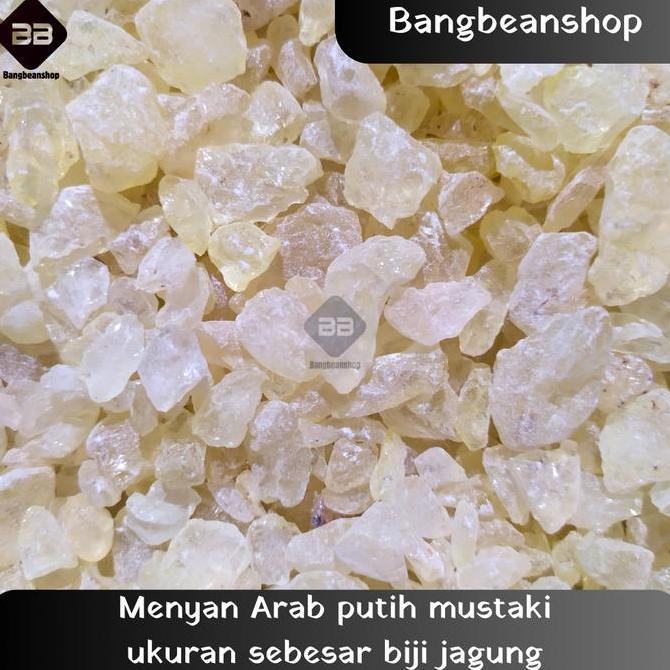 Ready  Menyan Arab Putih Mustaki Kiloan Seukuran Biji Jagung Pengharum - Berkualitas Tinggi