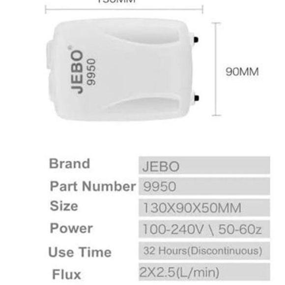 Fishboy- Aerator Jebo 9950 Aerator Acdc Airpump Ac Dc Pompa Udara Kolam Aerator Aquarium Portable Pa