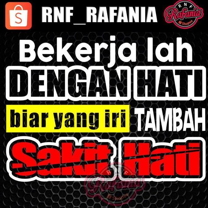 STIKER KATA KATA KACA PINTU MOBIL TRUK PICK UP GRANMAX L300 BEKERJA