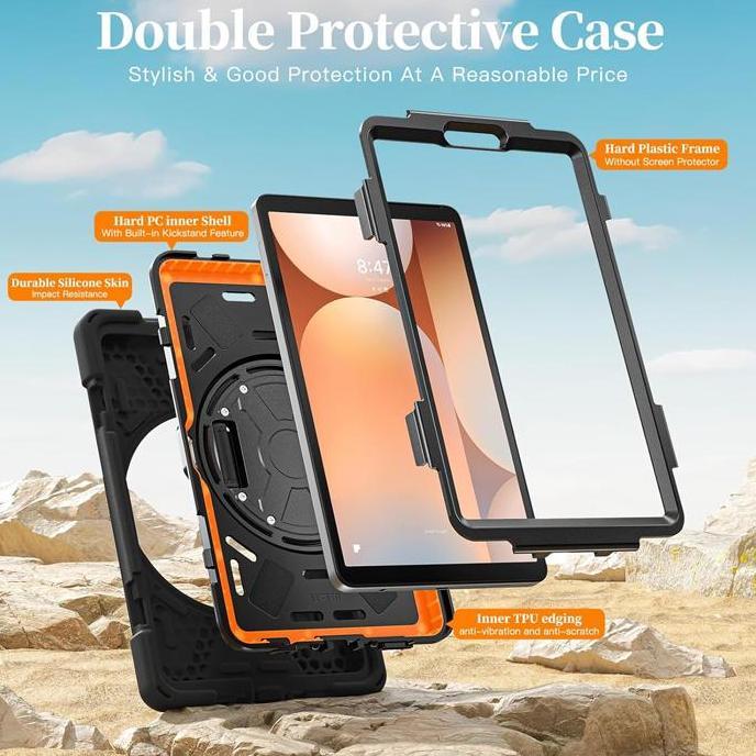 TERBARU - ( FREE TALI SELEMPANG ) Strap Case for Samsung Galaxy Tab S11 S10 FE Plus S9 S8 S7 S6 Lite