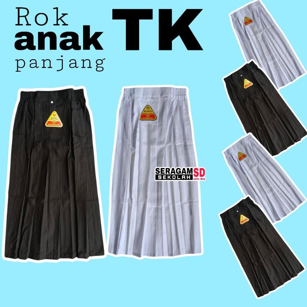 Rok Panjang Sekolah TK Warna Putih Rok Anak Tk PAUD Hitam
