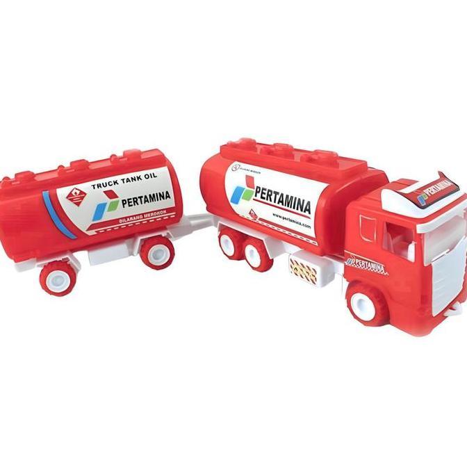 Promo Mainan Anak Laki Laki Truk Truck Mobil Tangki Gandeng / Truck Bensin Pertamina / Mainan Mobil 