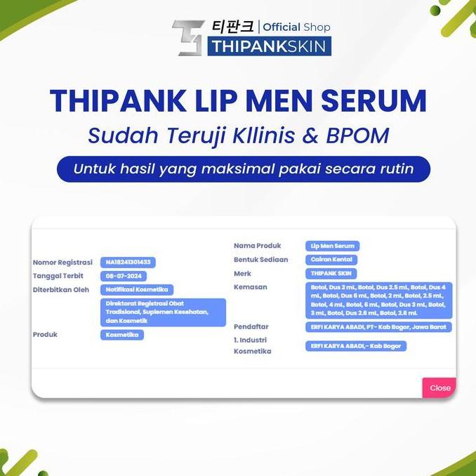 Rexzix- (3 Pcs) Thipank Lip Serum Pria With Extrack Peppermint Lip Serum Cowo Terbaik Lip Serum Bibi