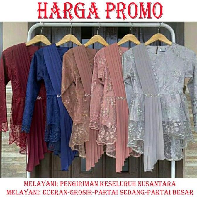 AI165 ~ Atasan Kebaya Selendang Muslim Wanita / Kebaya Modern