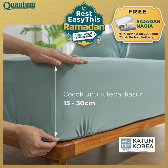 Sprei Katun Korea Zoma by Quantum - Sprei Set Polos Kasur