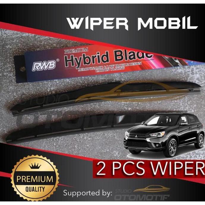 Wiper Outlander Hybrid Rwb Graphite / Wiper Rwb Outlander Hybrid 2 Pcs Baru