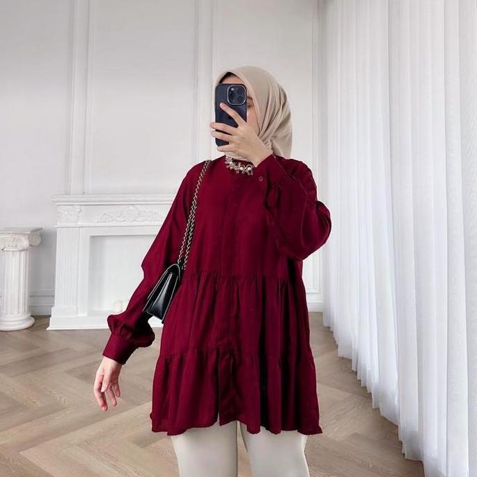 Iyakirim- Selena Blouse Rempel Ld 120 Bahan Rayon Viscose