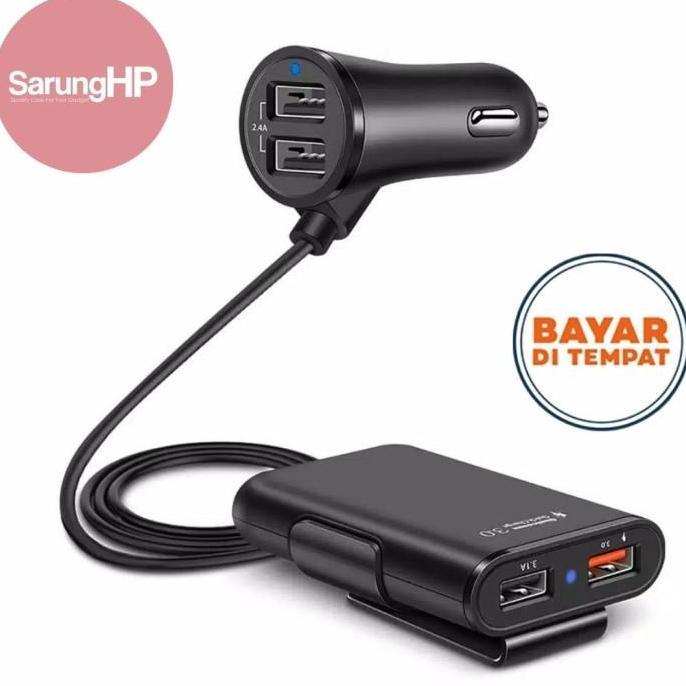 Car Charger Mobil 4 Port Quick Charge / Fast Charging Qualcomm 3.0