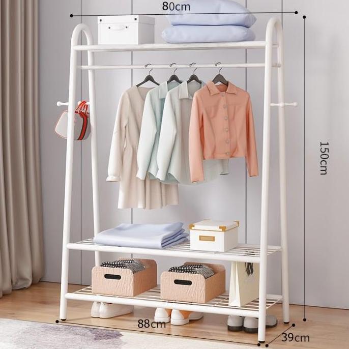 Triangle Stand Hanger / Gantungan Baju Segitiga Rak Pakaian Rak Buku